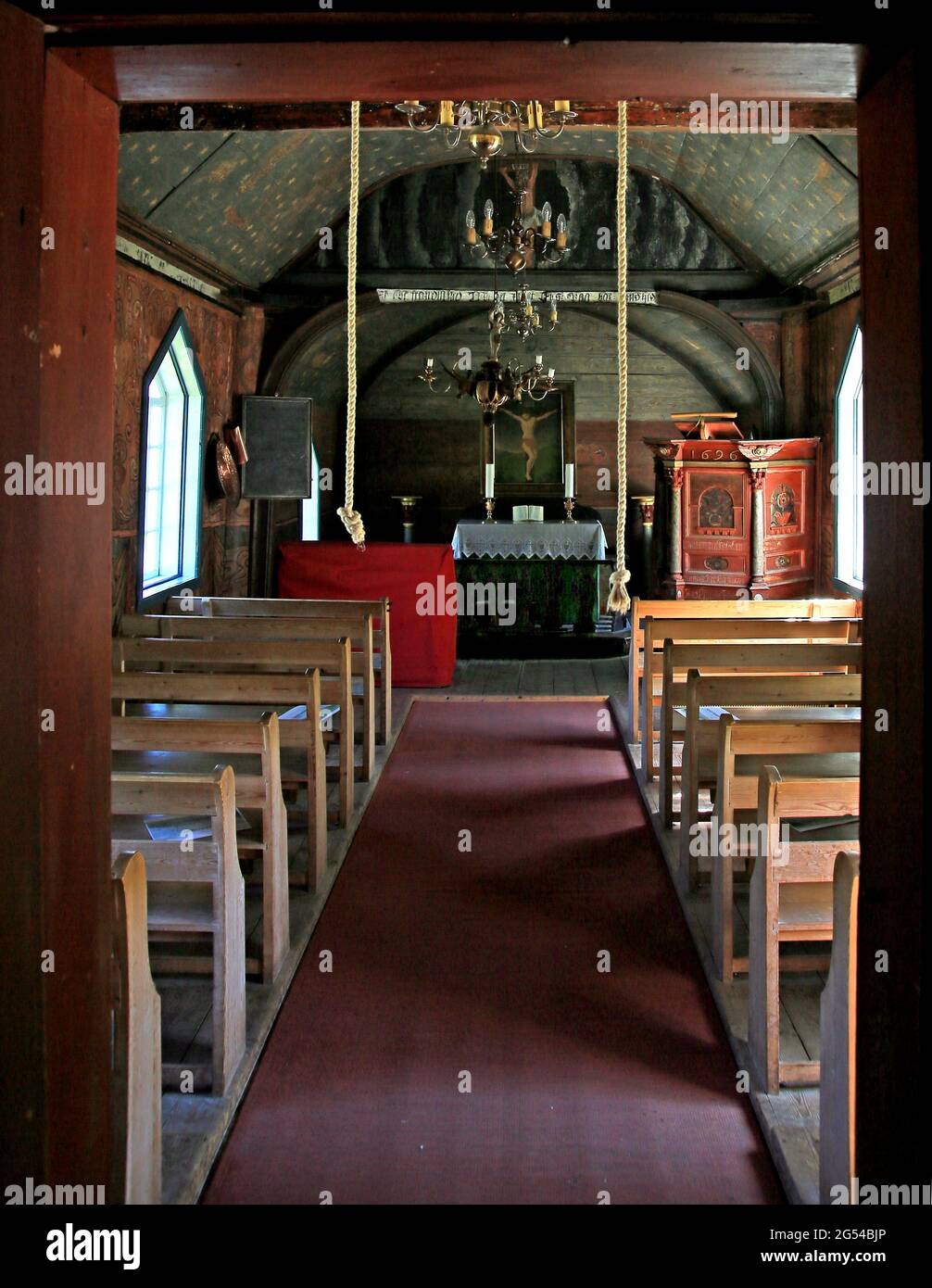 Undredal Stave Church, the smallest church in Europe Stock Photo Alamy