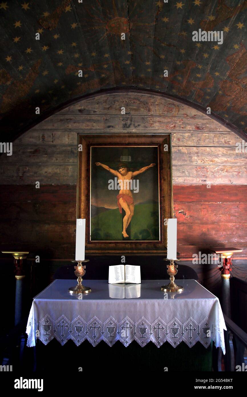 Undredal Stave Church, the smallest church in Europe Stock Photo Alamy