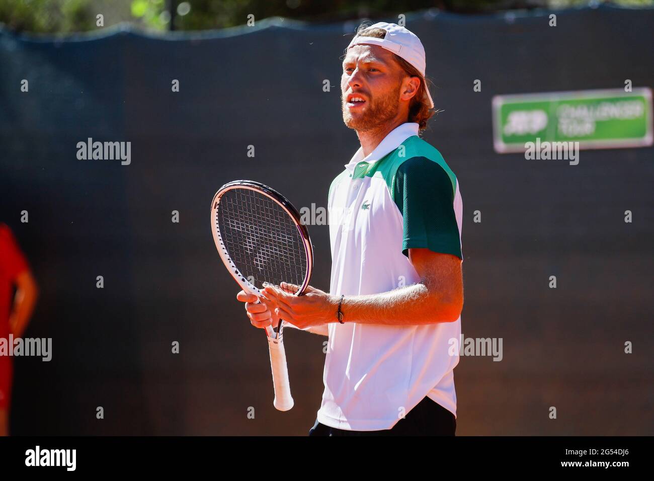 Milan, Italy. 25th June, 2021. The french tennis player Hugo Grenier during  ATP Challenger Milano 2021, Tennis Internationals in Milan, Italy, June 25  2021 Credit: Independent Photo Agency/Alamy Live News Stock Photo - Alamy
