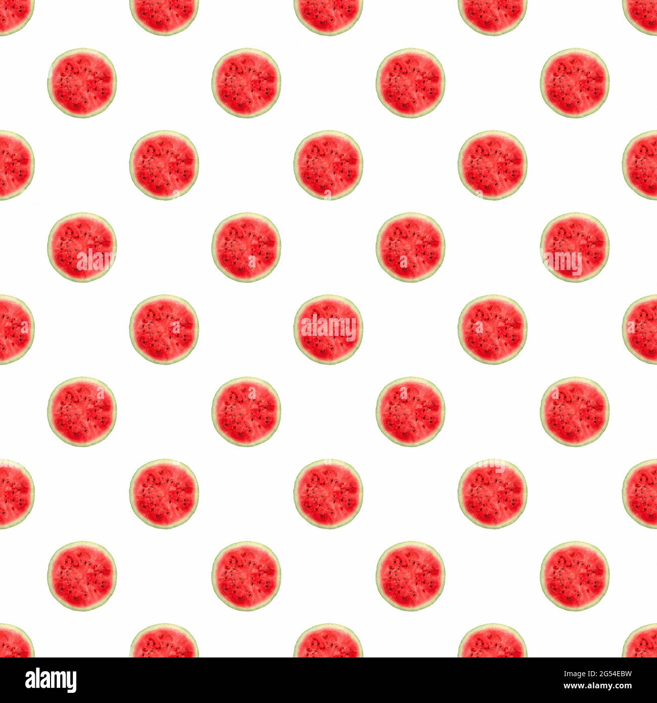 seamless pattern with whole watermelon cut in half on a white ...