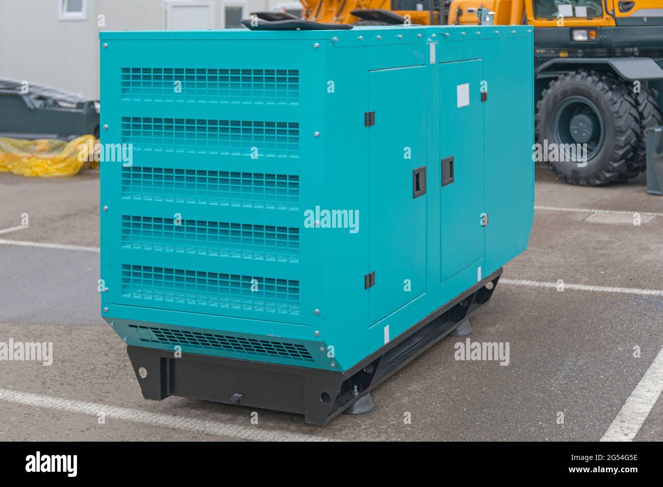 Electric Power Generator Outside at Parking Lot Stock Photo Alamy