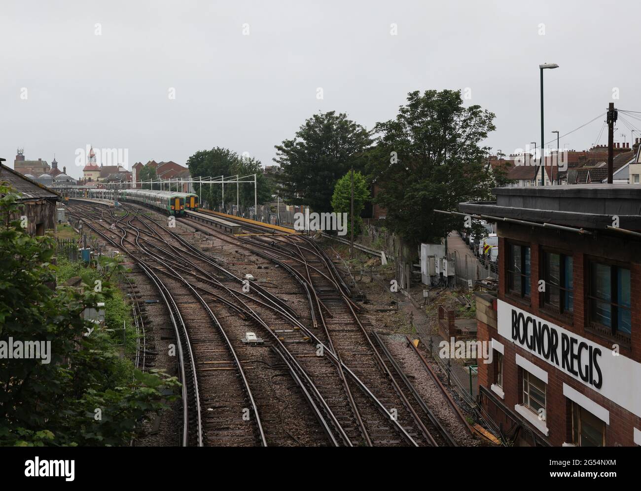 View of Bognor Regis railway station Stock Photo Alamy