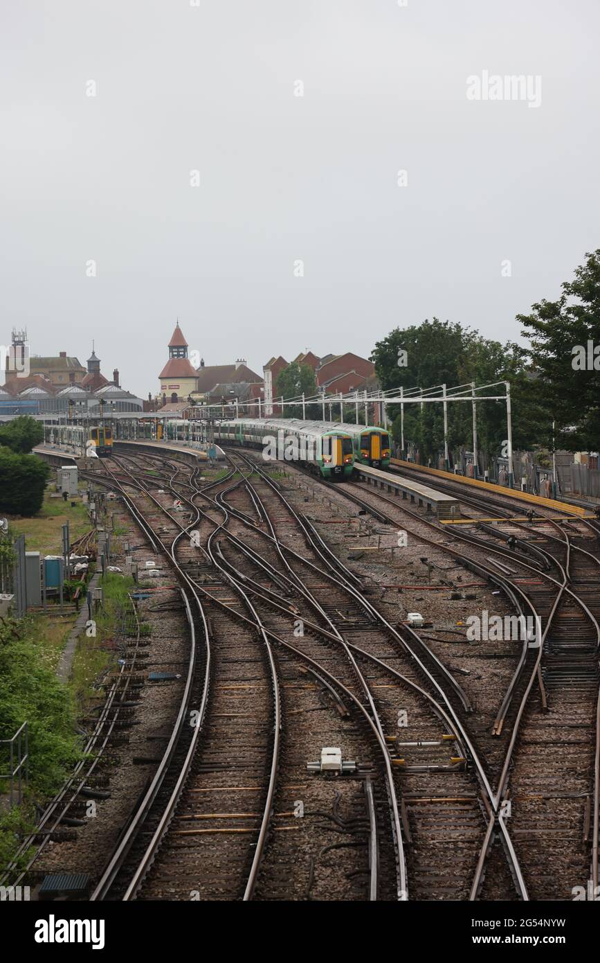 View of Bognor Regis railway station Stock Photo Alamy