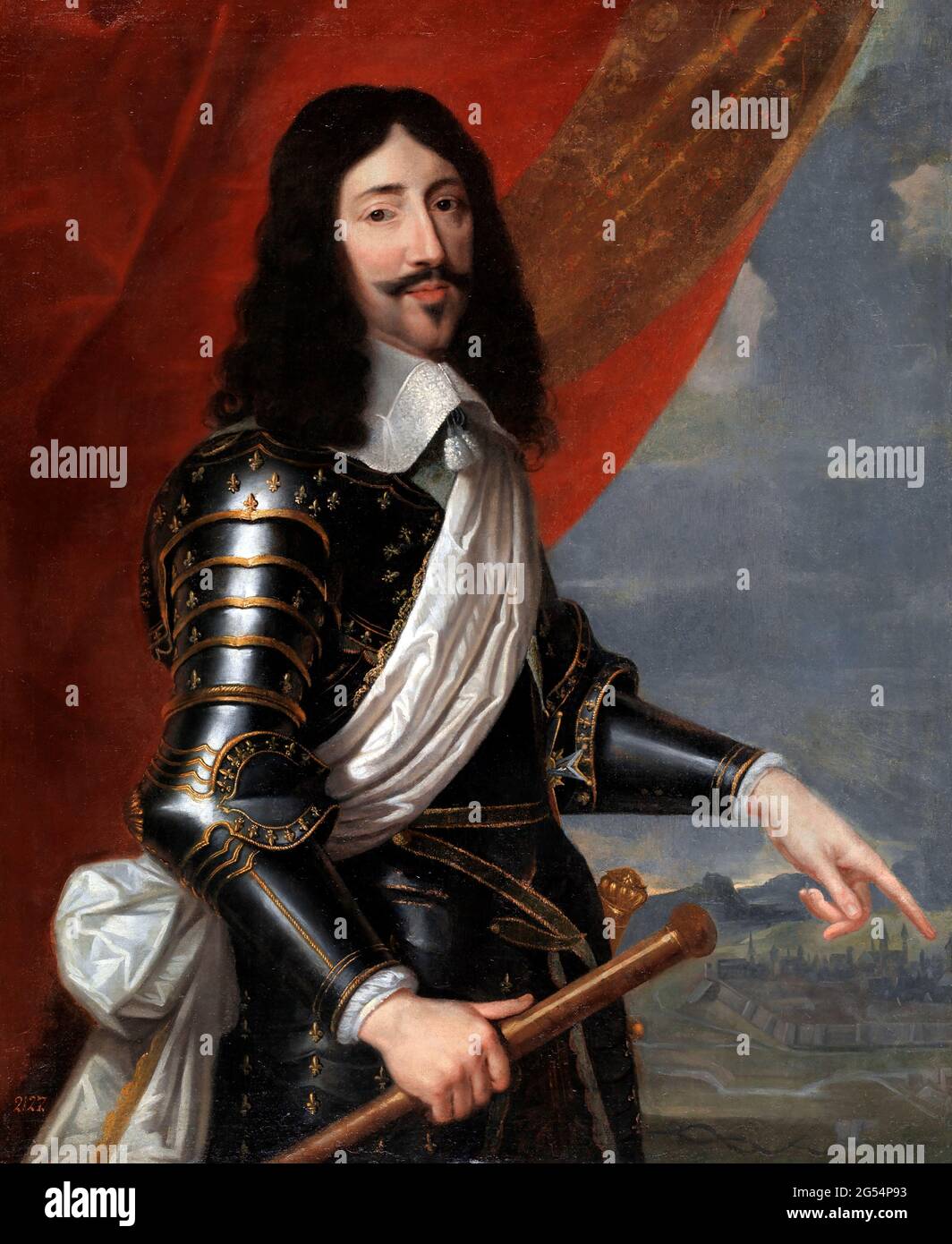 Louis XIII. Portrait of King Louis XIII of France (1601-1643) by the workshop of Philippe de Champaigne (1602-1674), oil on canvas, 17th Century Stock Photo