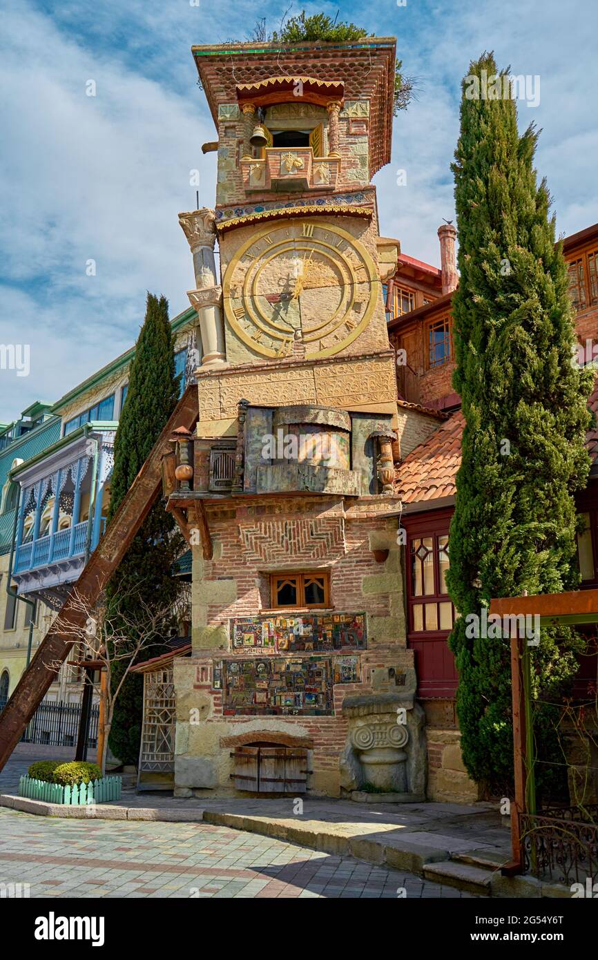 City landmark of Tbilisi. Old puppet theater Stock Photo Alamy