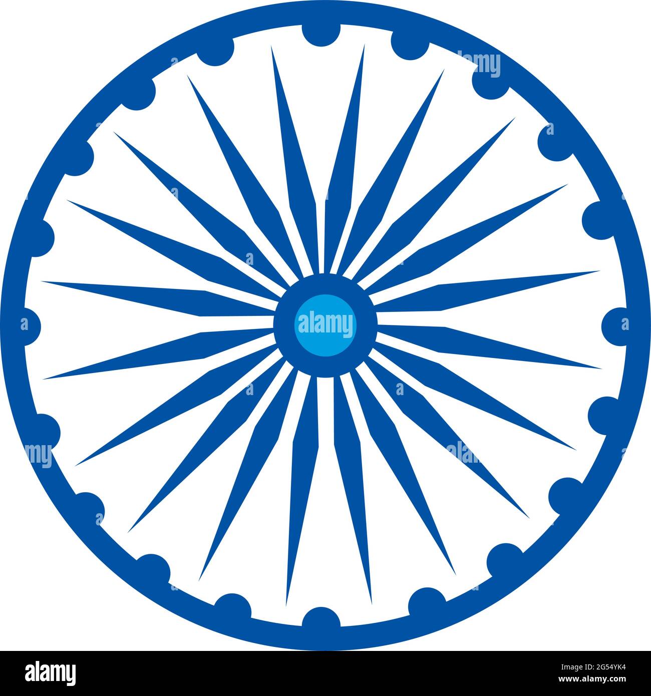 Indian ashoka chakra on white background Stock Vector Image & Art Alamy