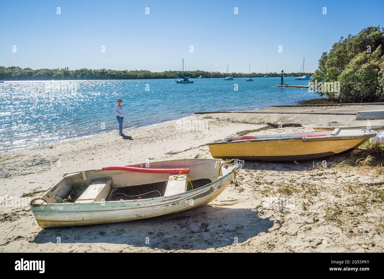 Caboolture River near its estuary at Beachmere, Moreton Bay Region