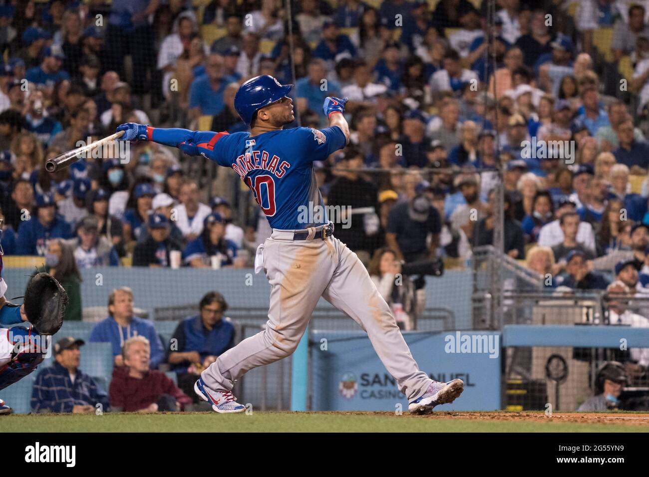 Chicago Cubs catcher Willson Contreras (40) strikes out during a MLB spring  training game, Saturday, Mar. 13, 2021, in Surprise, Ariz. (Brandon  Sloter/Image of Sport) Photo via Newscom Stock Photo - Alamy