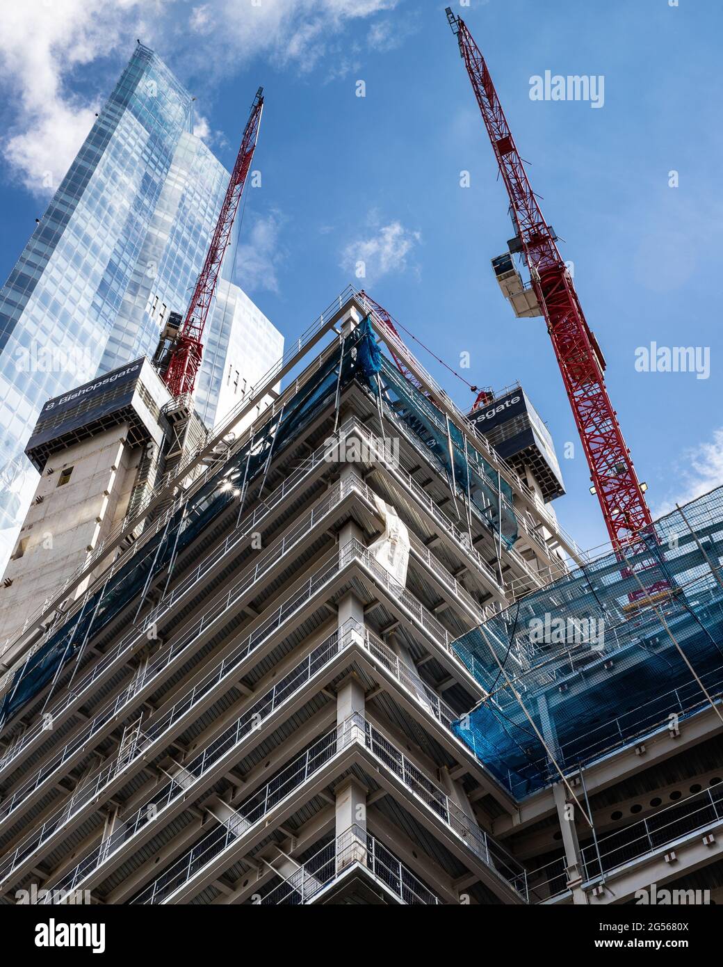 Skyscrapers being built Stock Photo