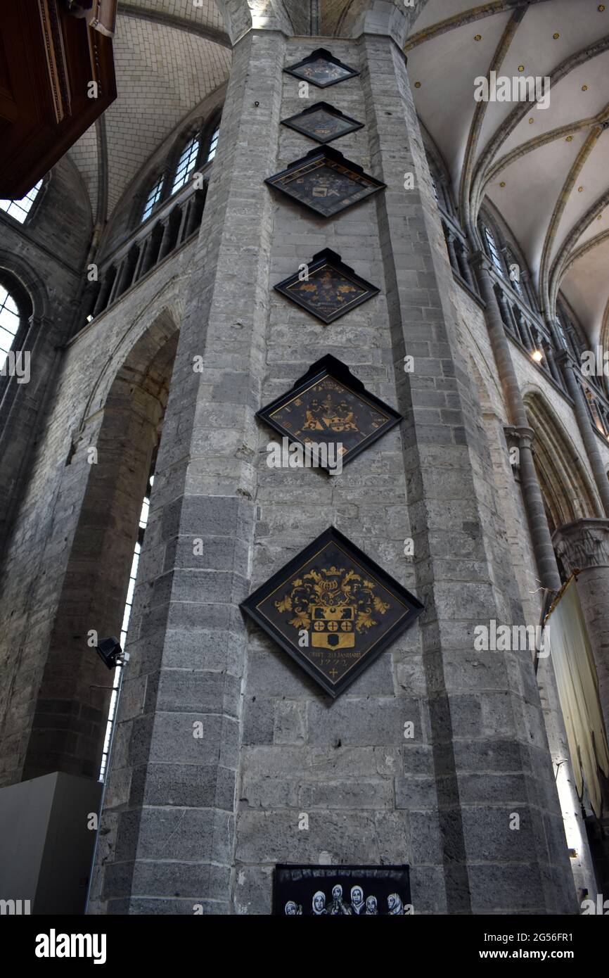 Ghent. Saint Nicholas' Church. Stock Photo