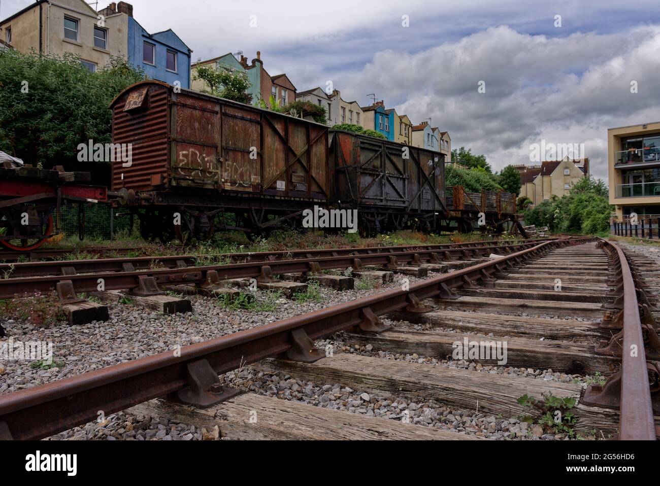 bristol harbourside railway Stock Photo