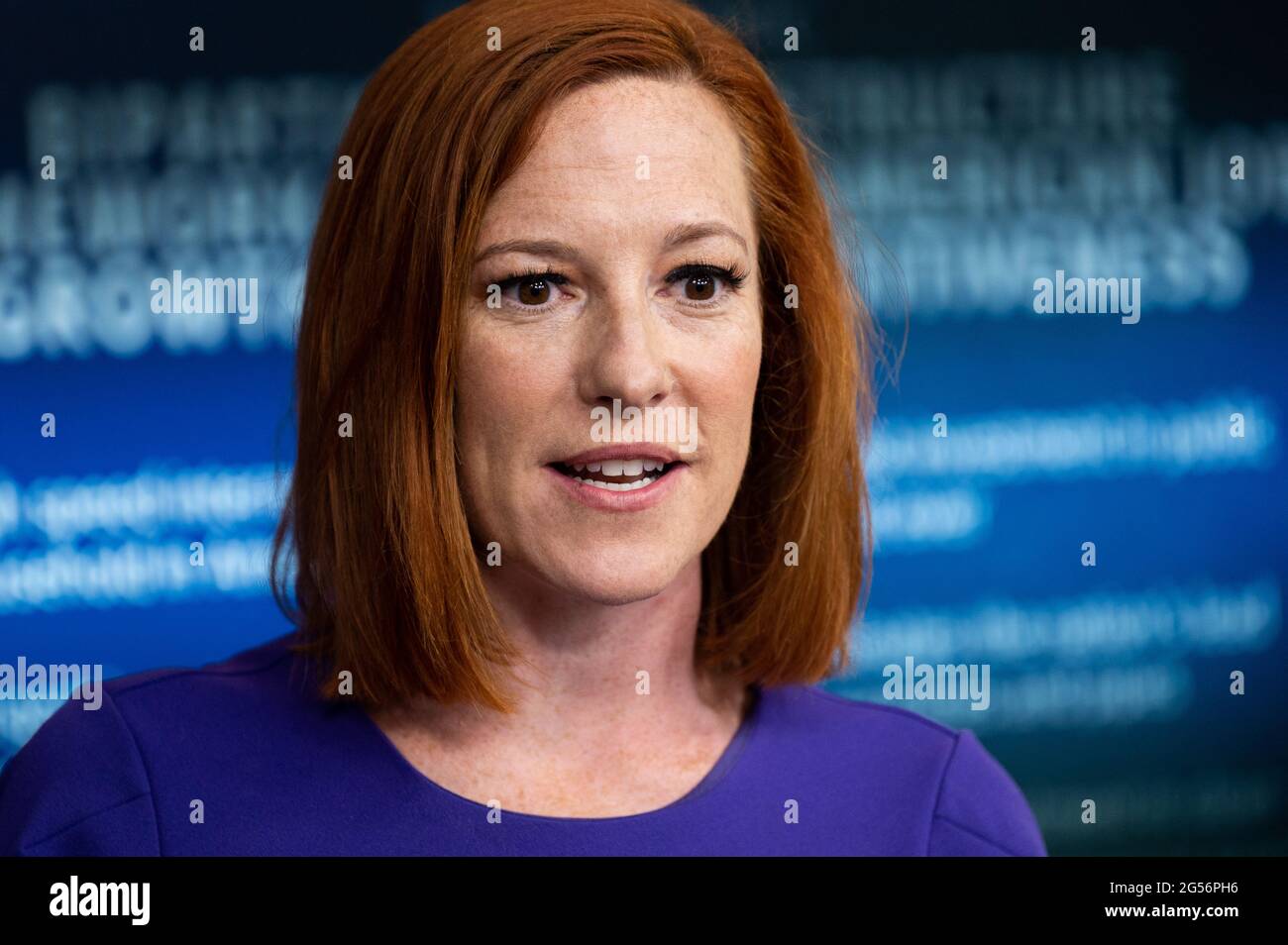 Washington, United States. 25th June, 2021. White House Press Secretary, Jen Psaki speaking at a