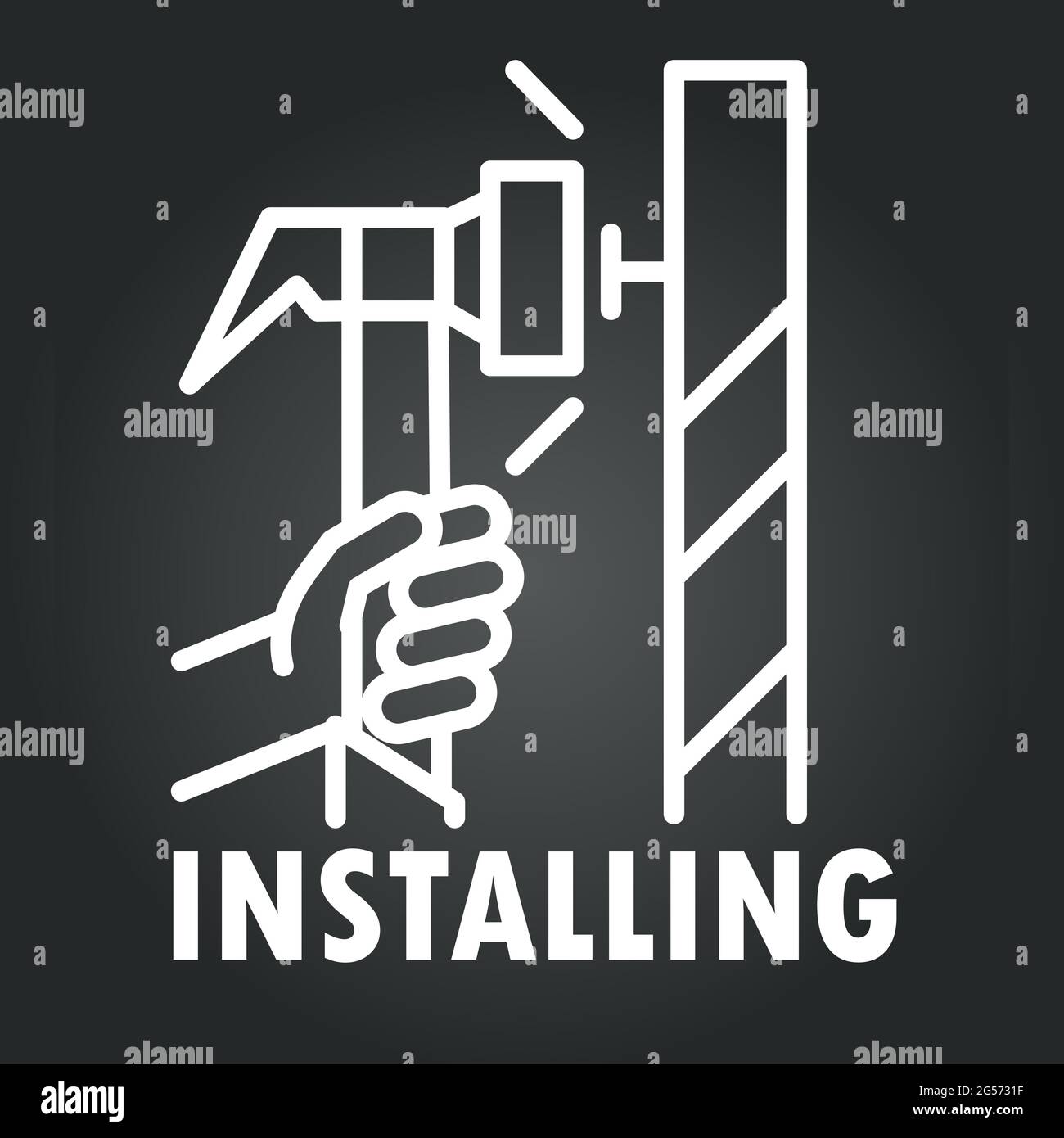 installing hammer tool Stock Vector Image & Art - Alamy