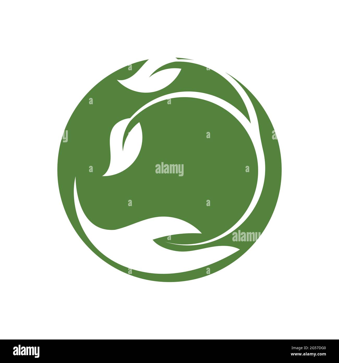 hand and leaf logo vector illustration design template Stock Vector