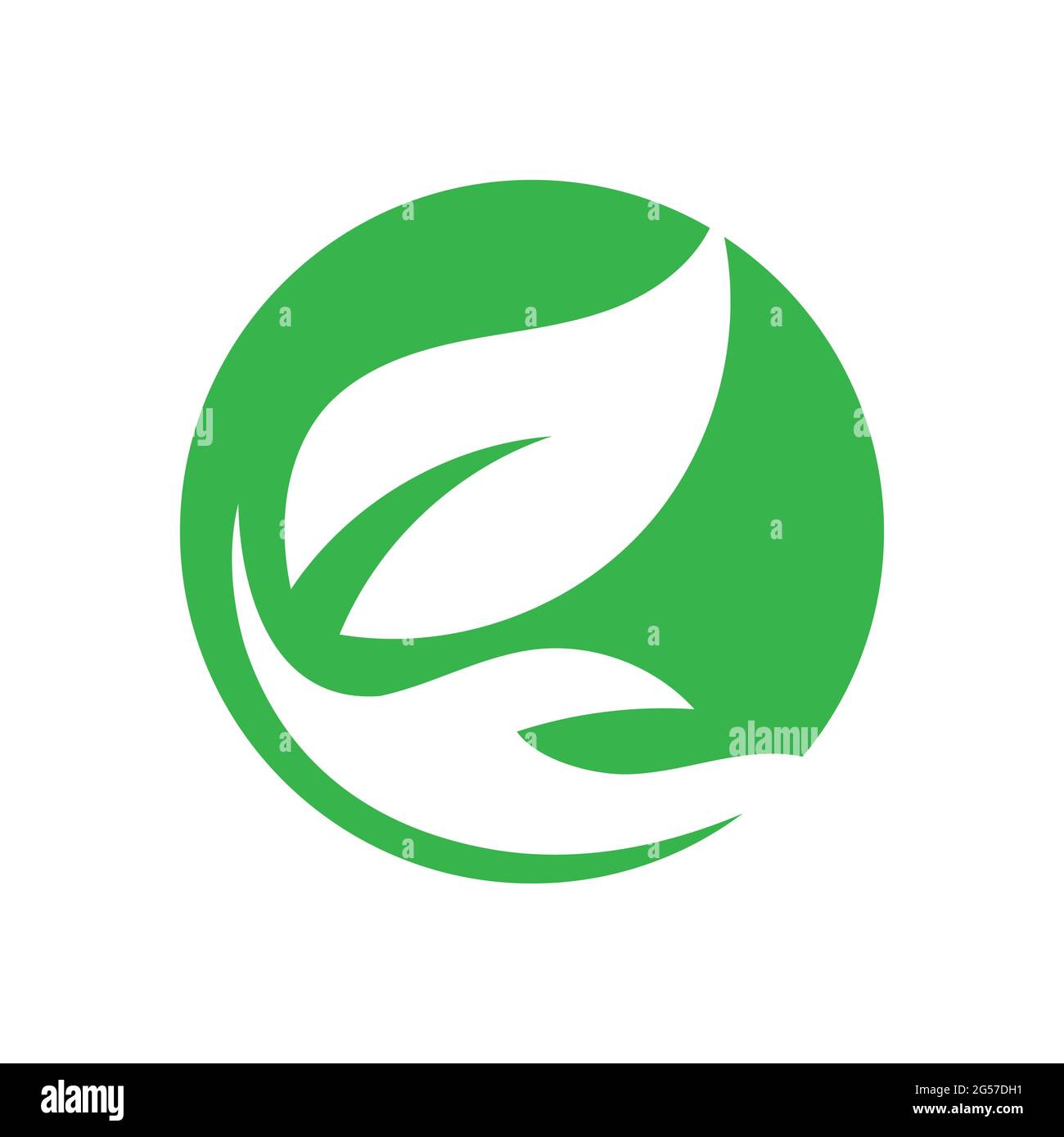 hand and leaf logo vector illustration design template Stock Vector