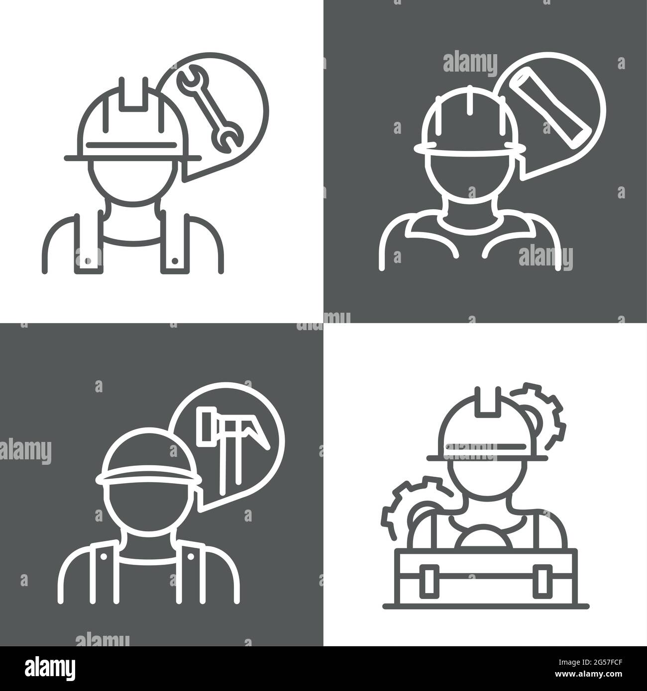 set workers construction Stock Vector Image & Art - Alamy