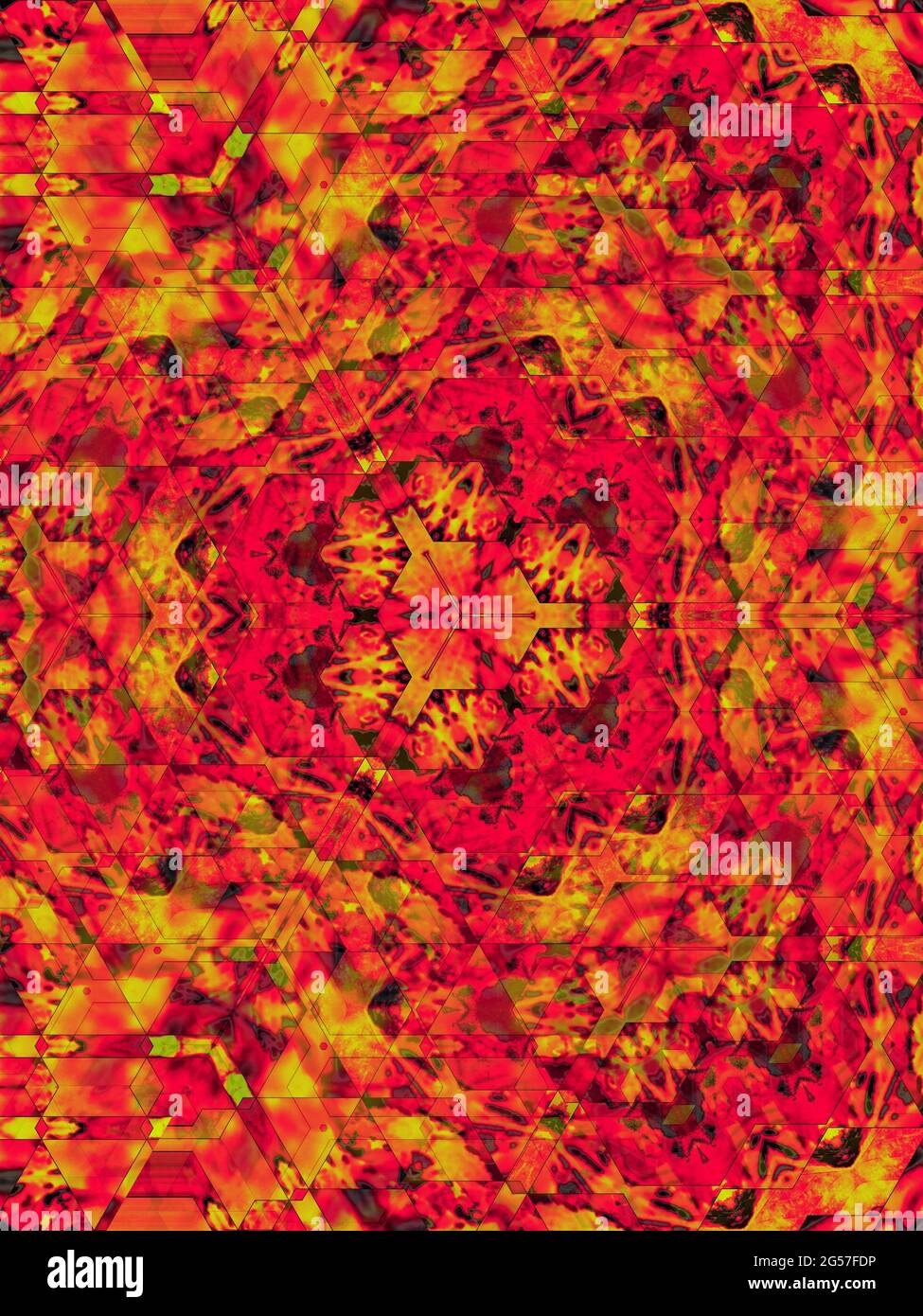 Vertical illustration of a textured background with bright red, black ...