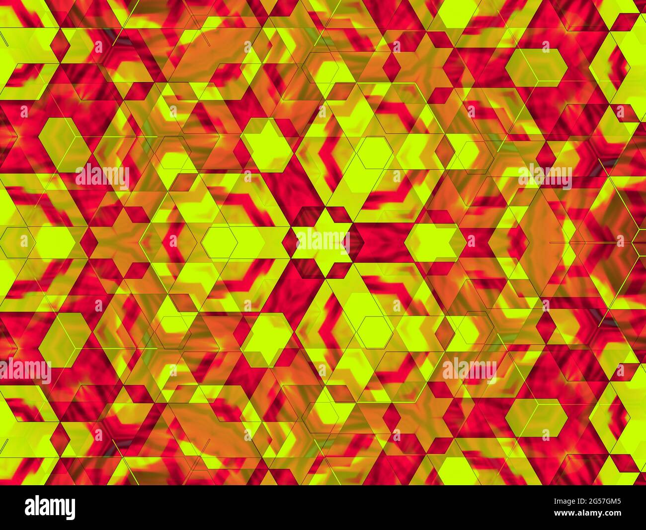 Illustration of an abstract background with bright red and yellow