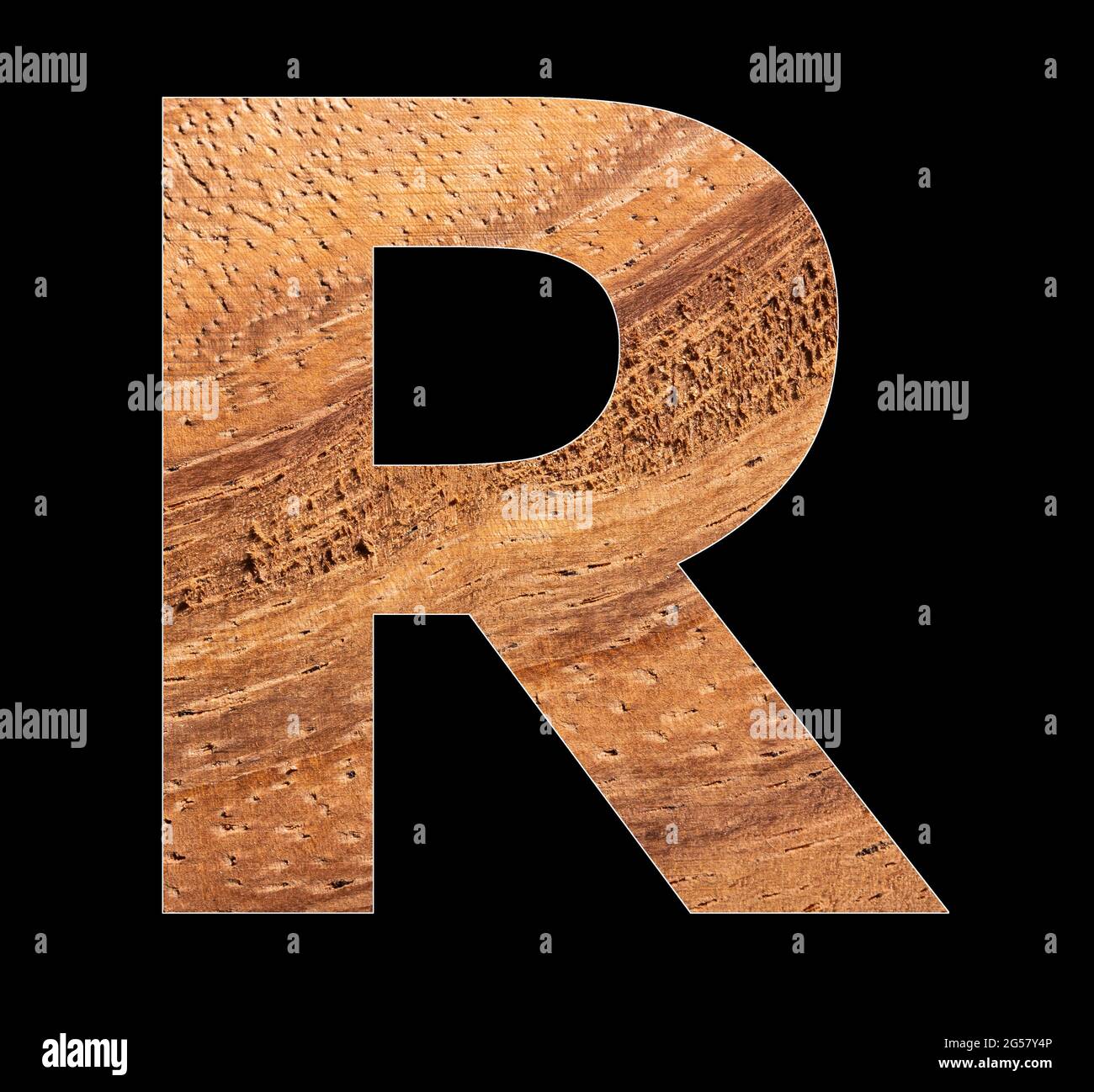 Alphabet letter R on rustic wooden background Stock Photo - Alamy