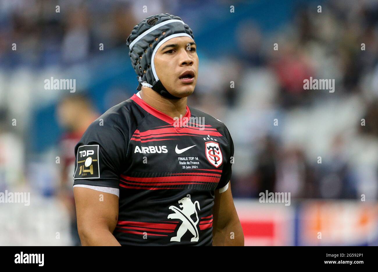Paris, France. 25th June, 2021. Cheslin Kolbe of Stade Toulousain during  the French rugby championship Top 14 Final between Stade Toulousain  (Toulouse) and Stade Rochelais (La Rochelle) on June 25, 2021 at