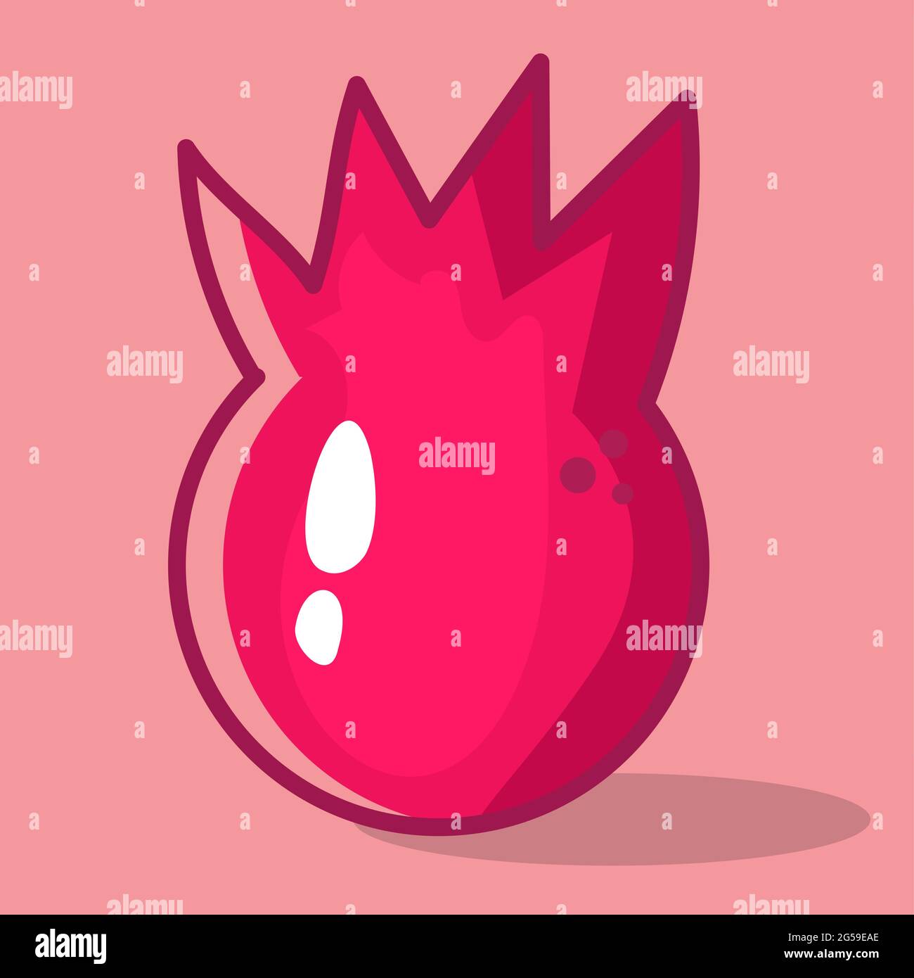 pomegranate fruit vector illustration in flat style Stock Vector