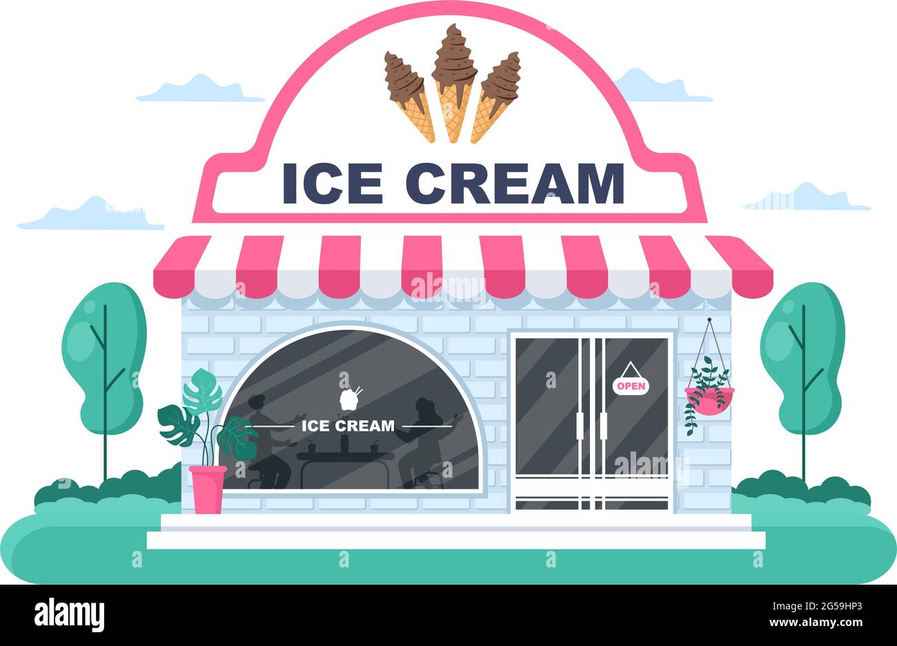 Ice cream shop Cut Out Stock Images & Pictures - Alamy