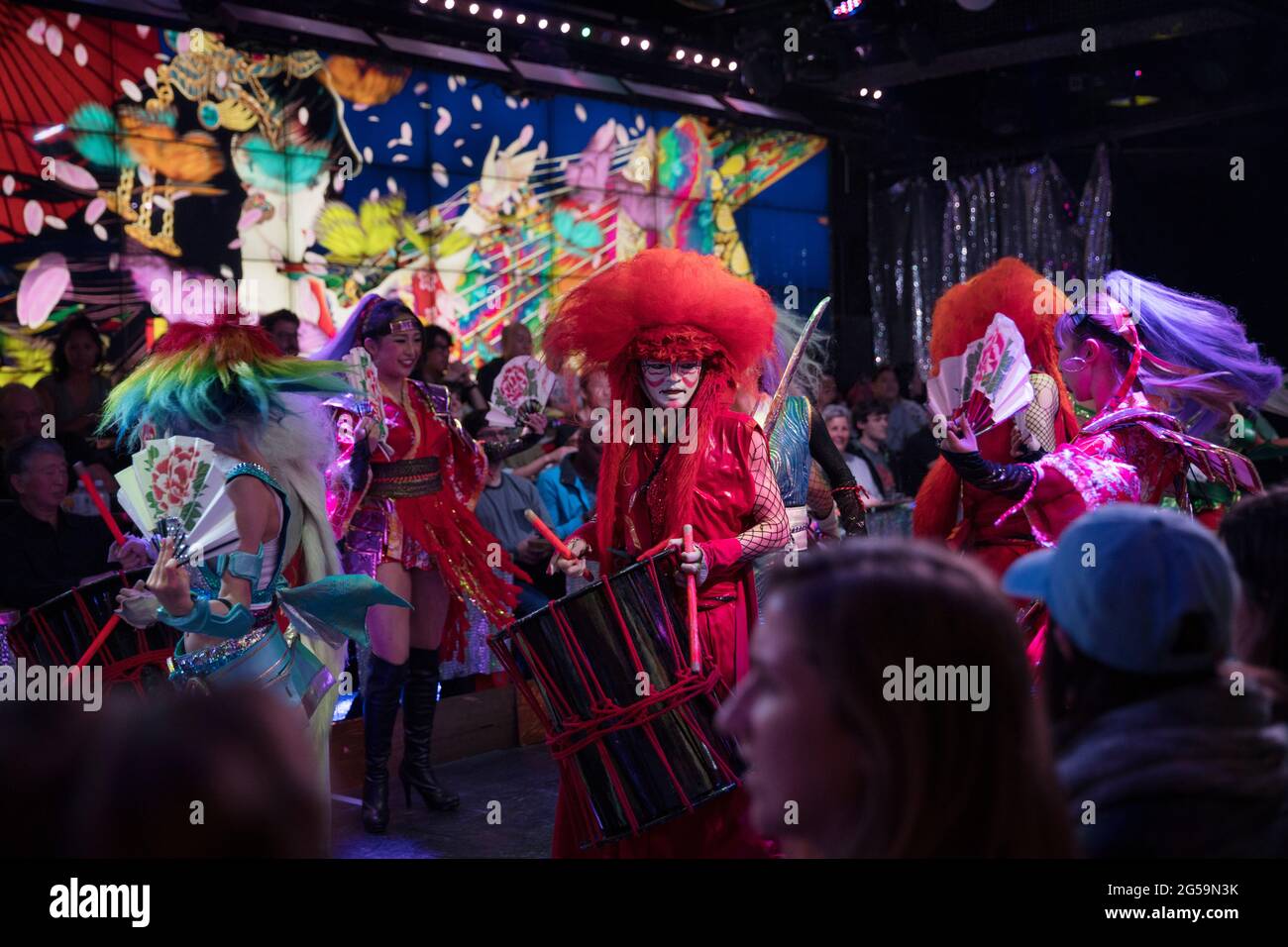 Performers at a show in The Robot Restaurant in Tokyo, Japan Stock Photo