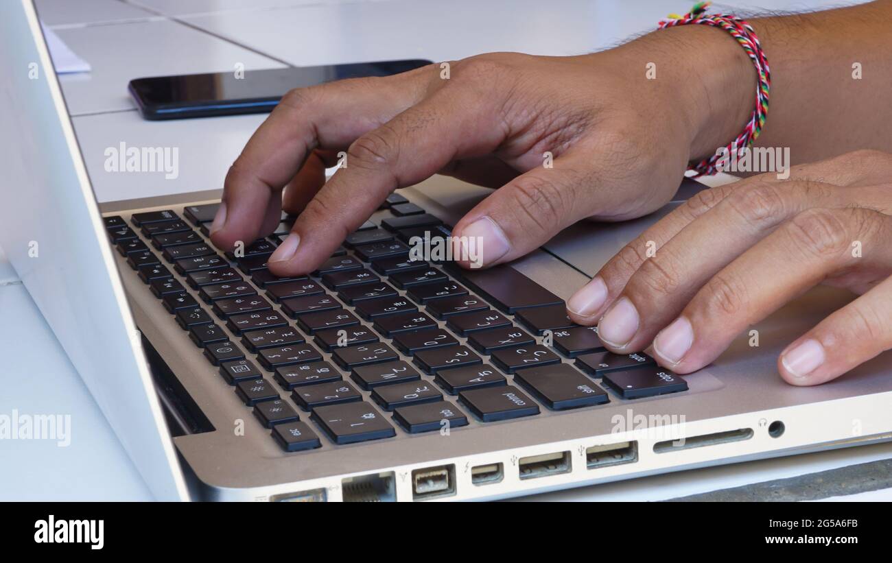 Silver keyboard white key hi-res stock photography and images - Alamy
