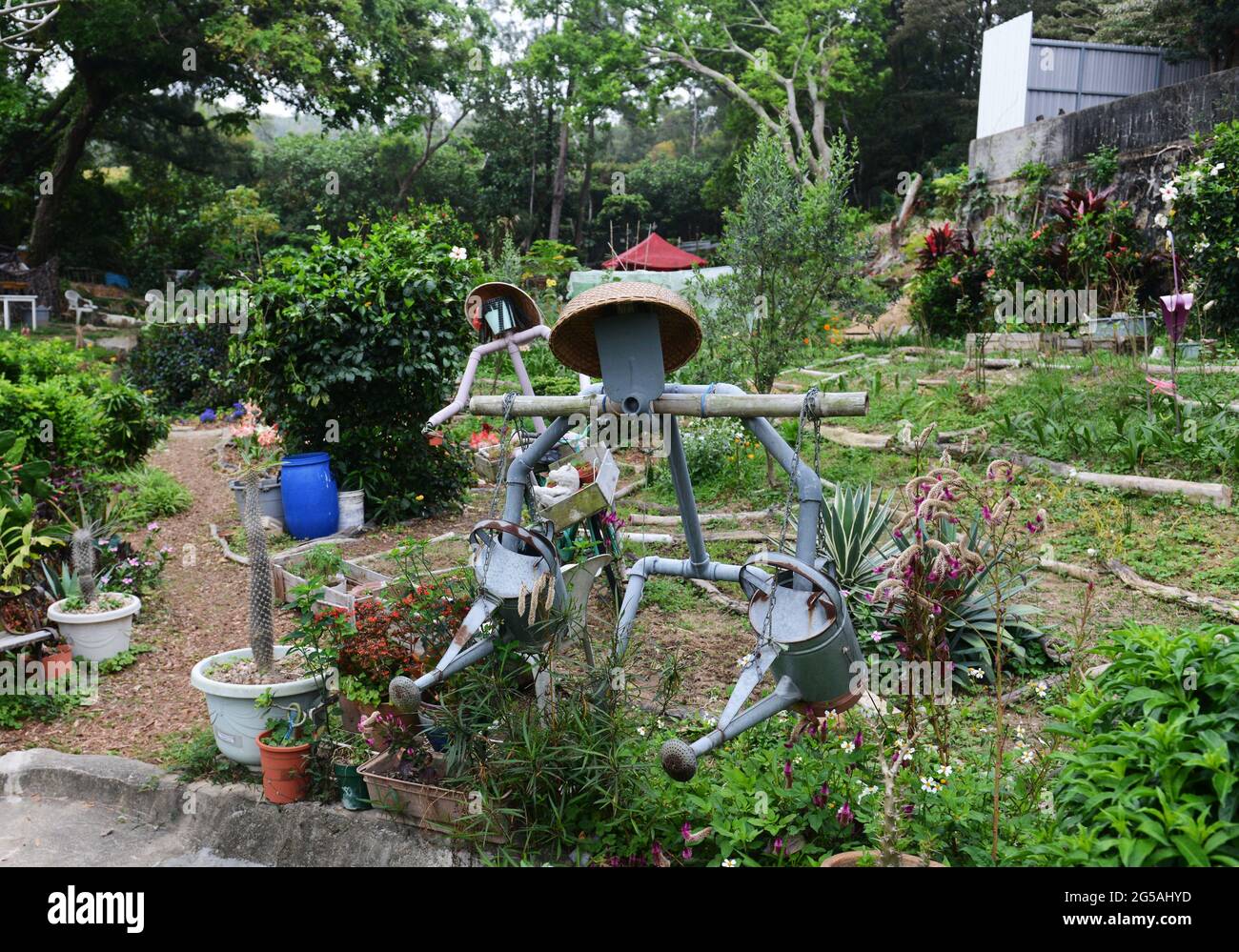 The Tai Peng Community Garden On Lamma Island In Hong Kong Stock Photo