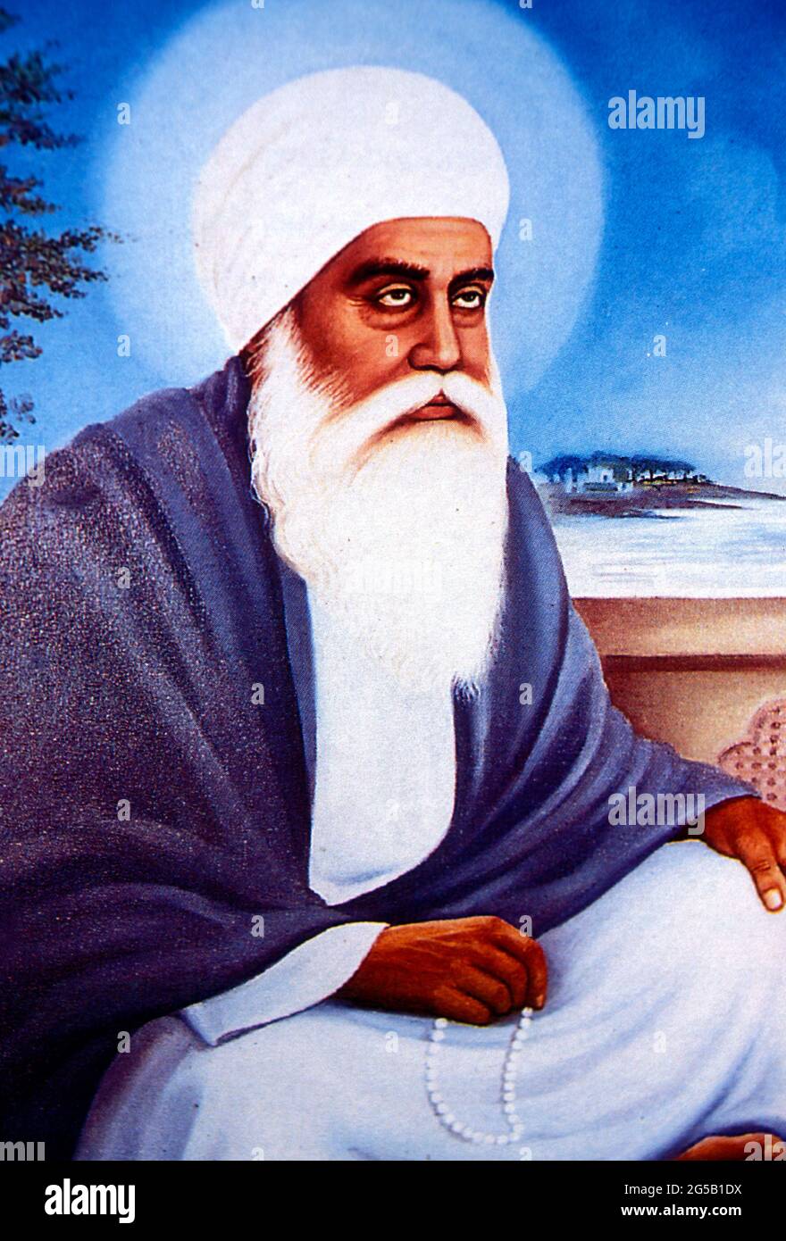 Guru Amar Das the 3rd Sikh Guru, 1552–1574 Stock Photo