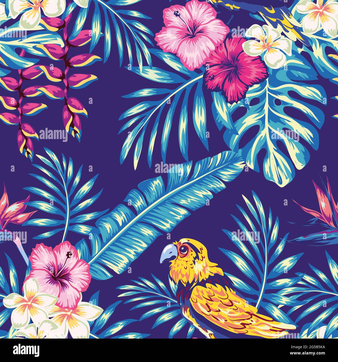 Hawaiian print + hibiscus Stock Vector Images - Page 3 - Alamy