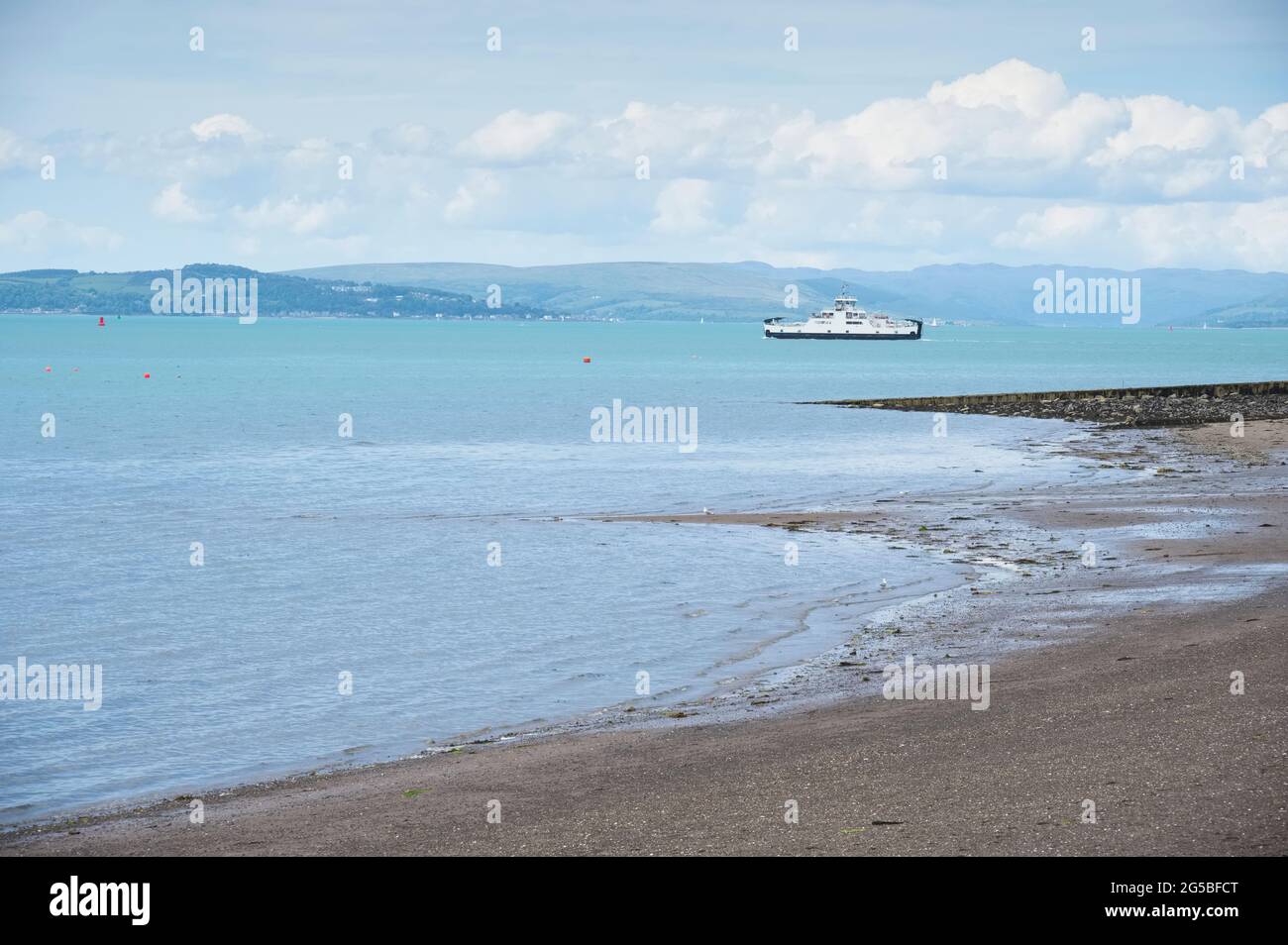 Ferry ship departing from Largs sailing to Millport Stock Photo Alamy
