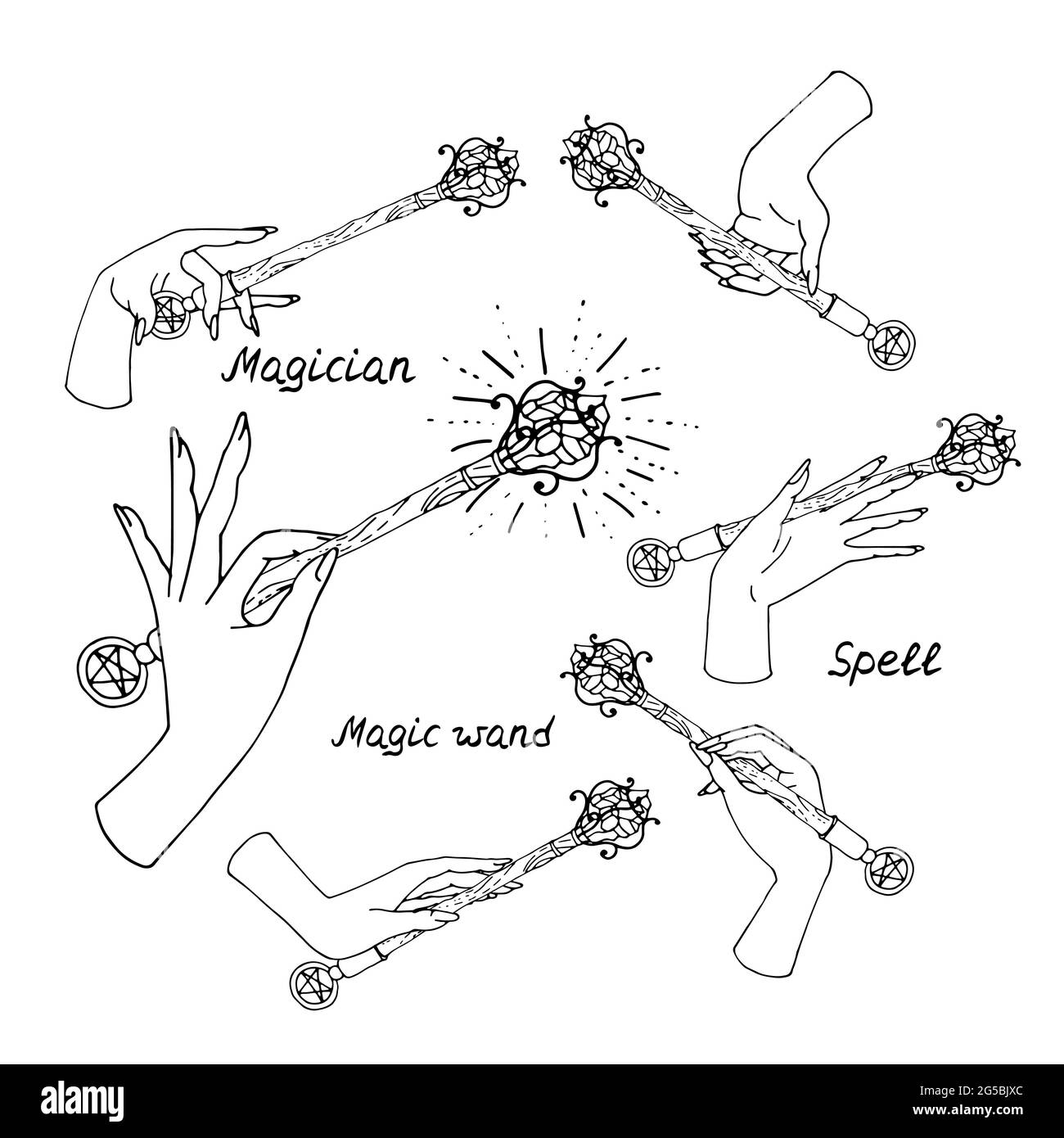 Magic hands Black and White Stock Photos & Images - Alamy
