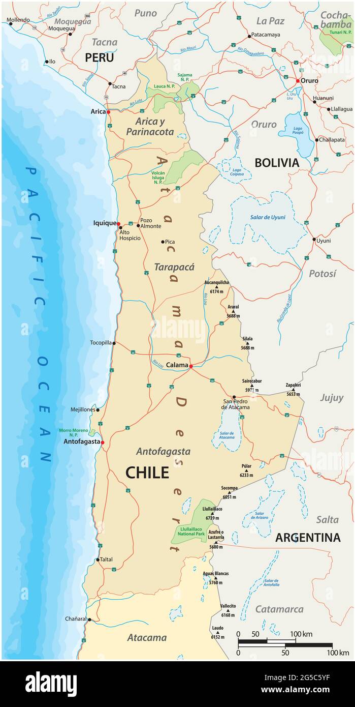 Map of Chile and Argentina stock photo. Image of border - 173520450