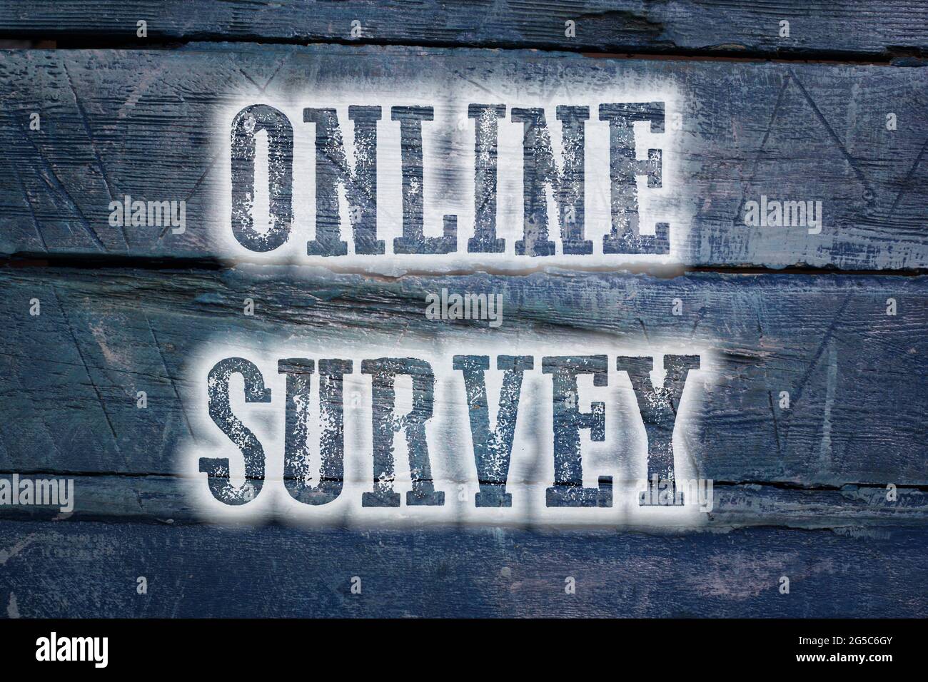 Online Survey Concept text on background Stock Photo