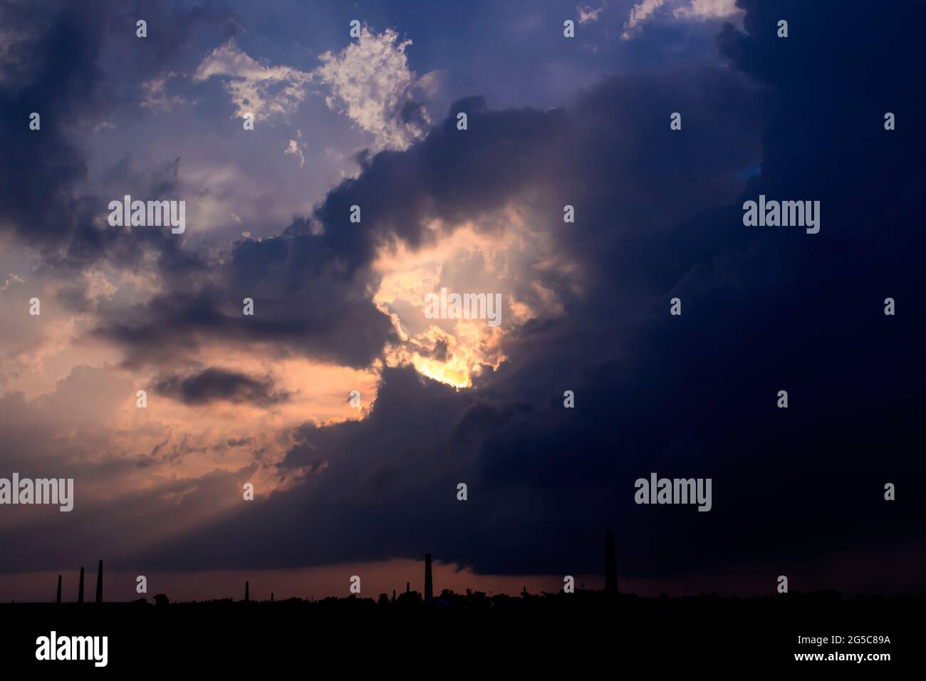 Stormy rain clouds background. Dark sky Stock Photo - Alamy
