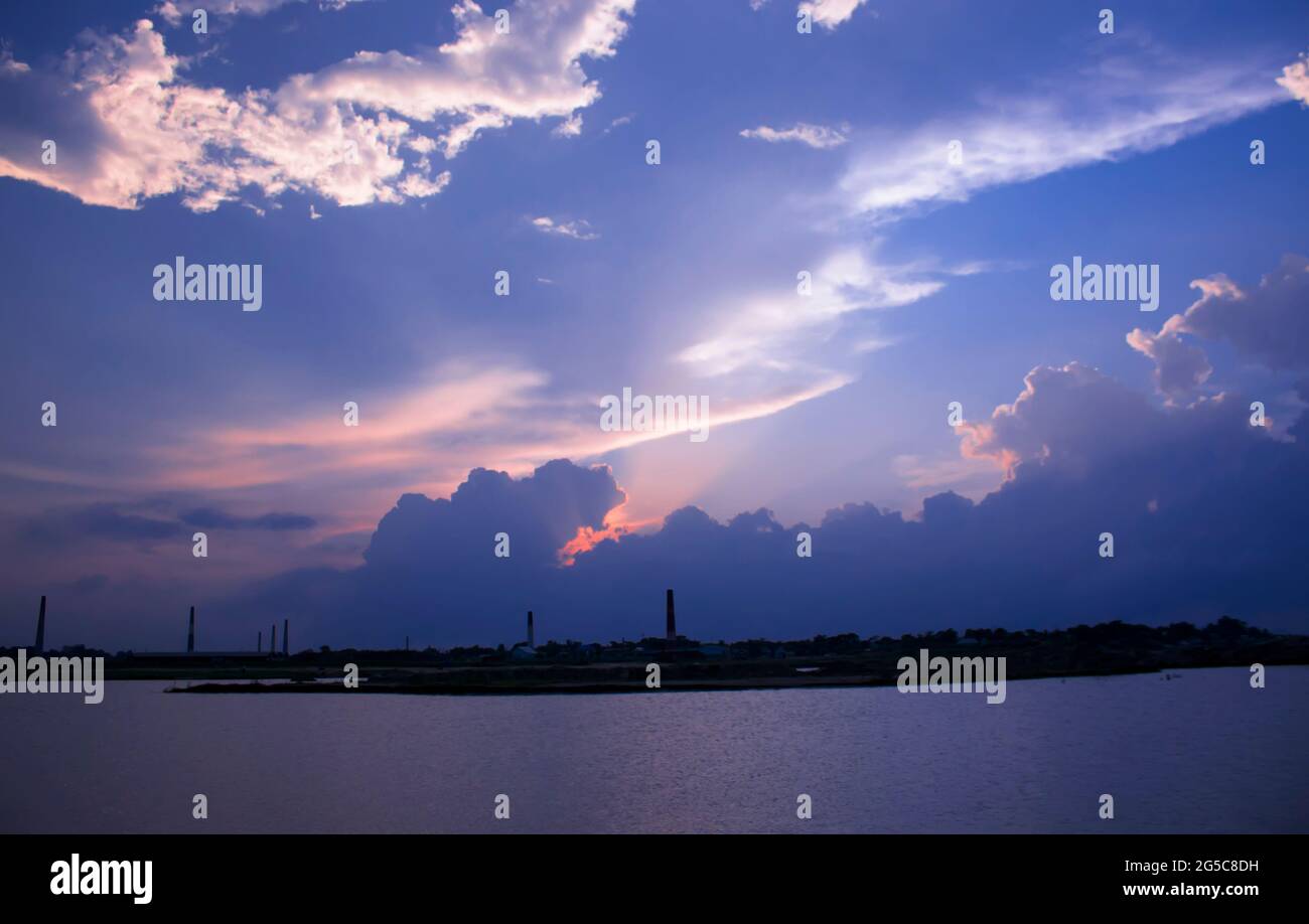 Stormy rain clouds background. Dark sky Stock Photo - Alamy