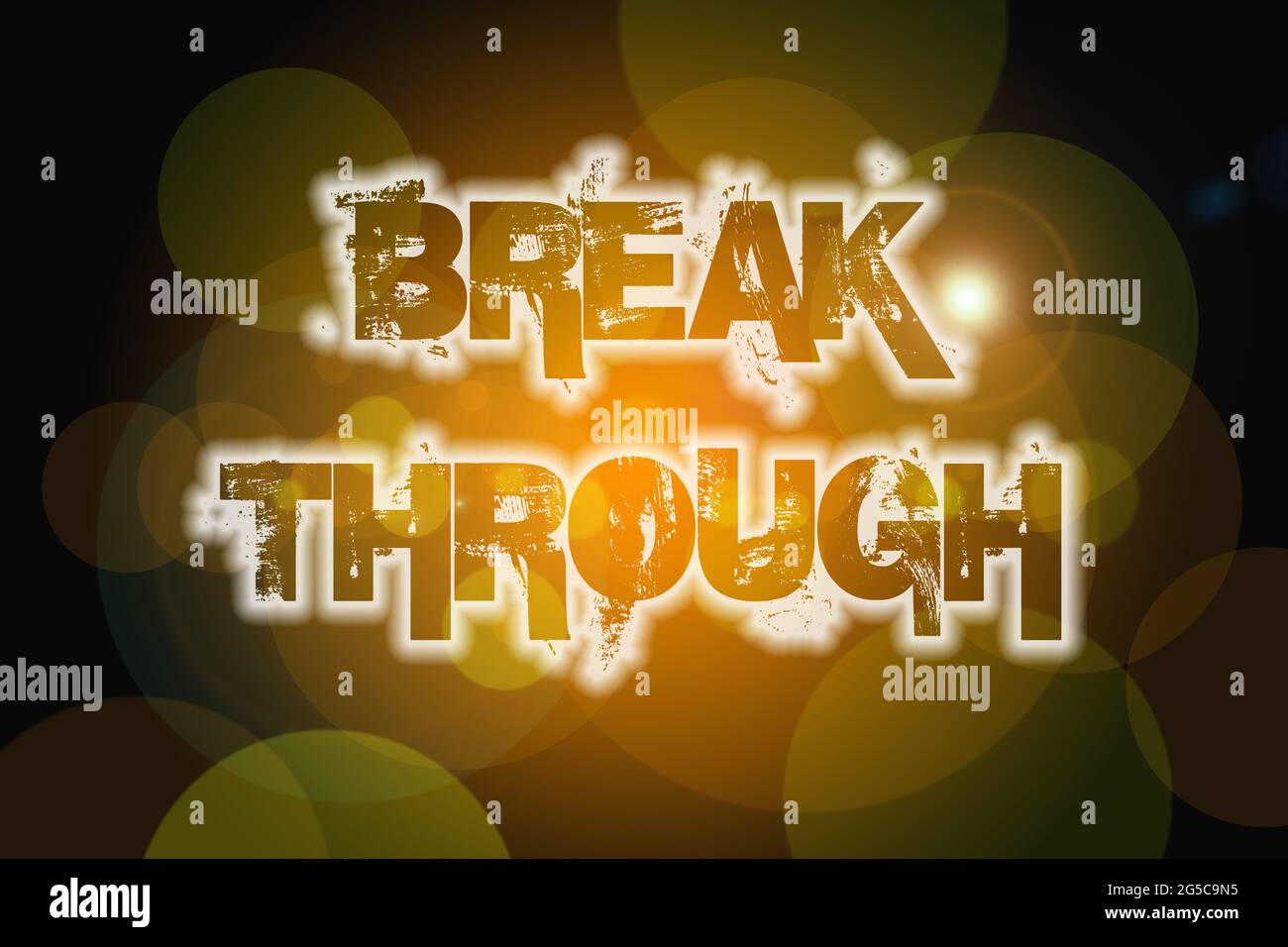 Break Through Concept text on background Stock Photo - Alamy