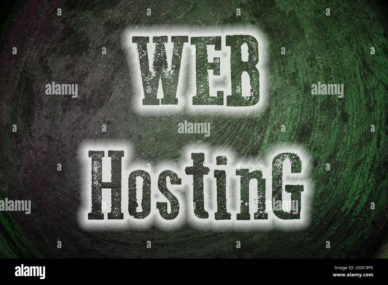 Web Hosting Concept text on background Stock Photo