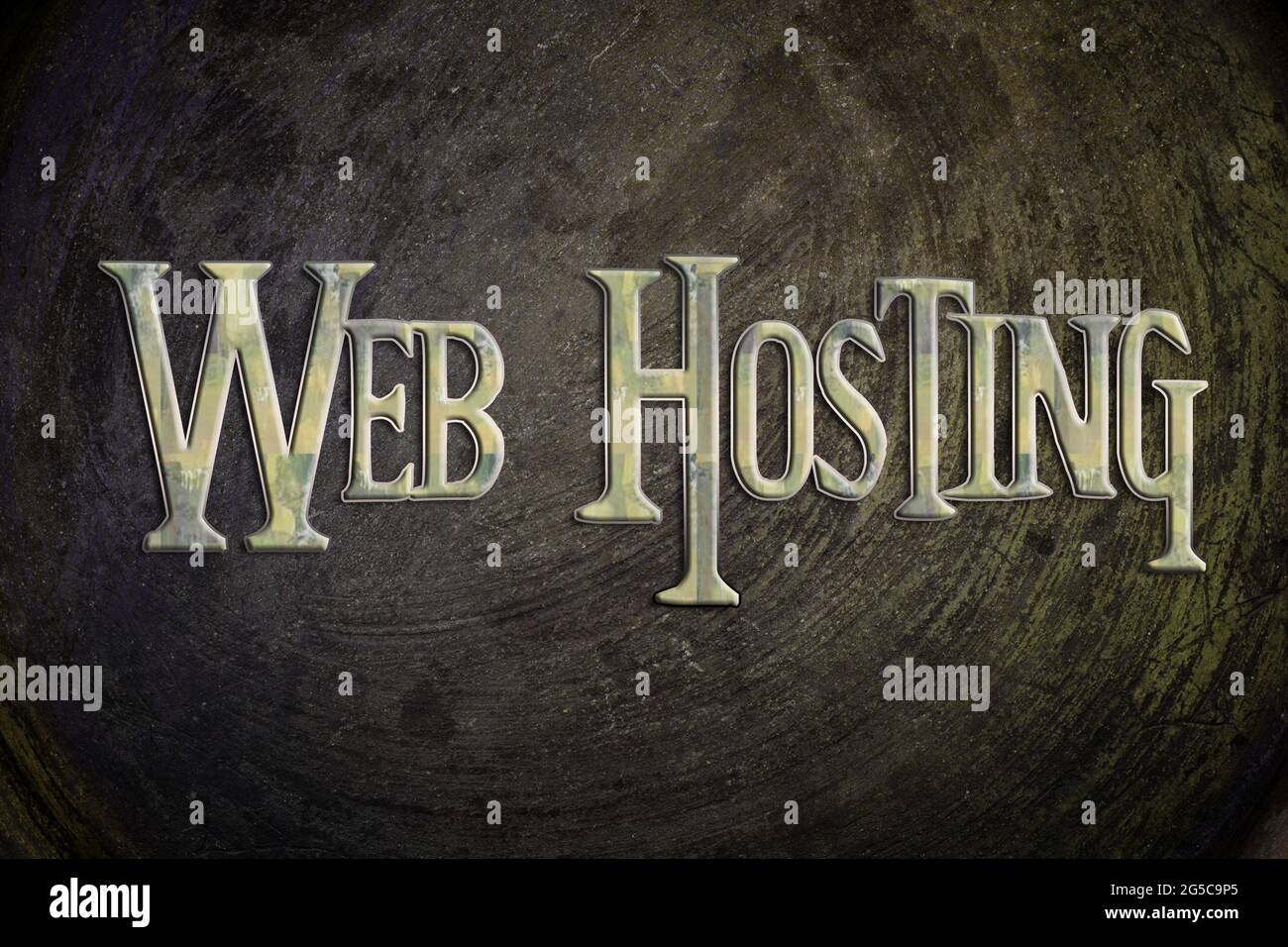 Web Hosting Concept text on background Stock Photo
