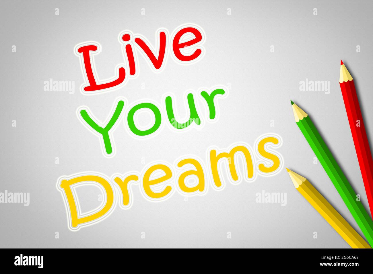 Live Your Dreams Concept text on background Stock Photo