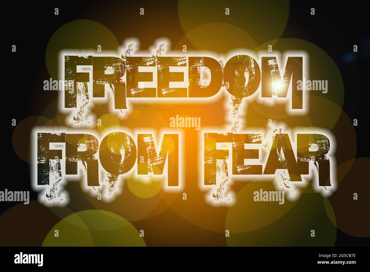 Freedom From Fear Concept text on background Stock Photo