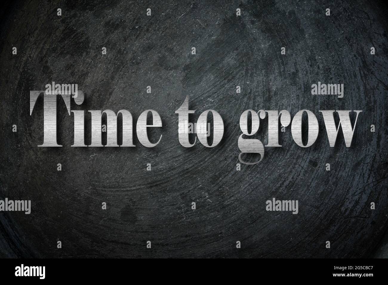 Time to grow text on Background Stock Photo - Alamy