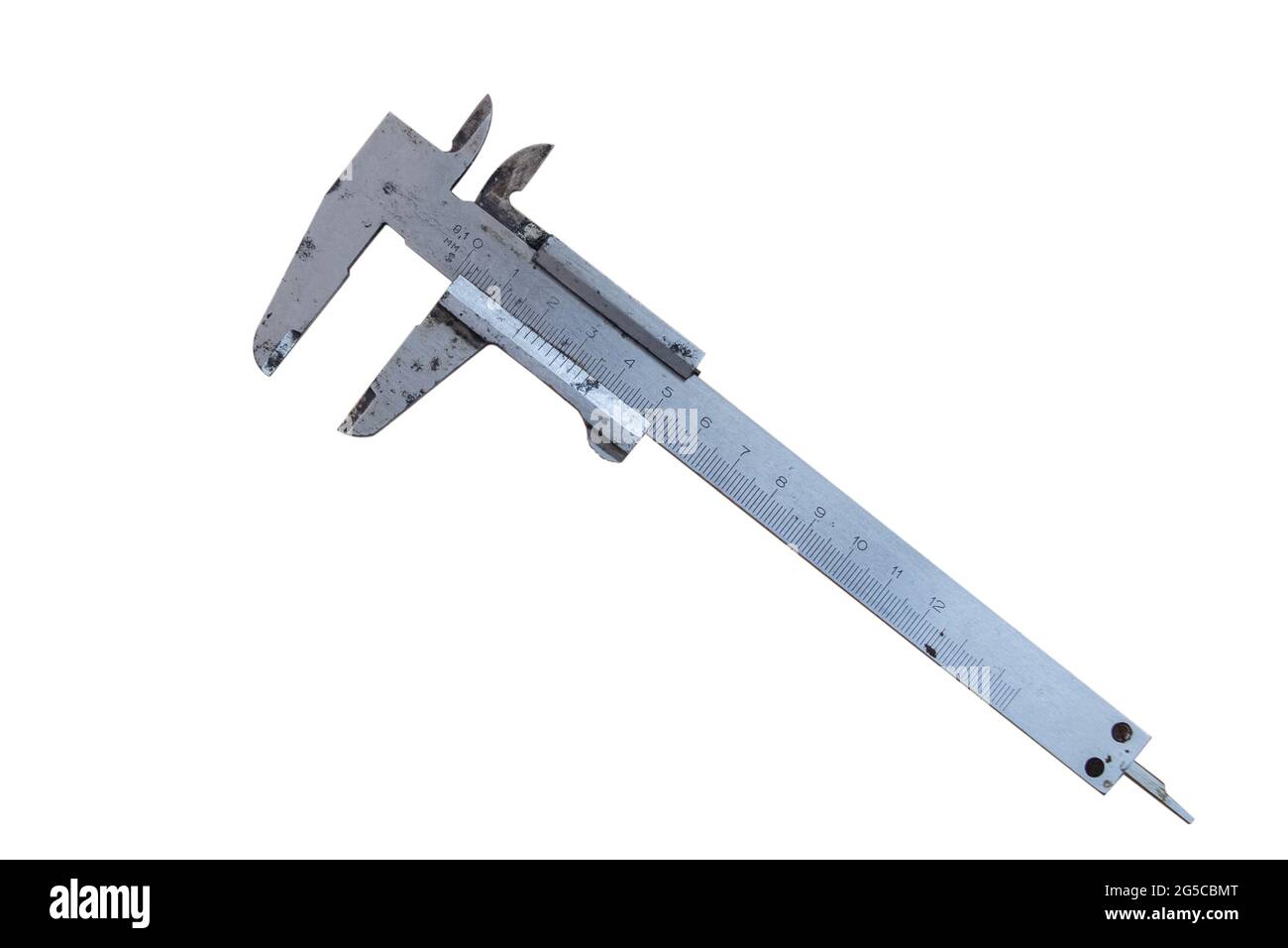 Vernier caliper isolated on a white background. Work concept Stock