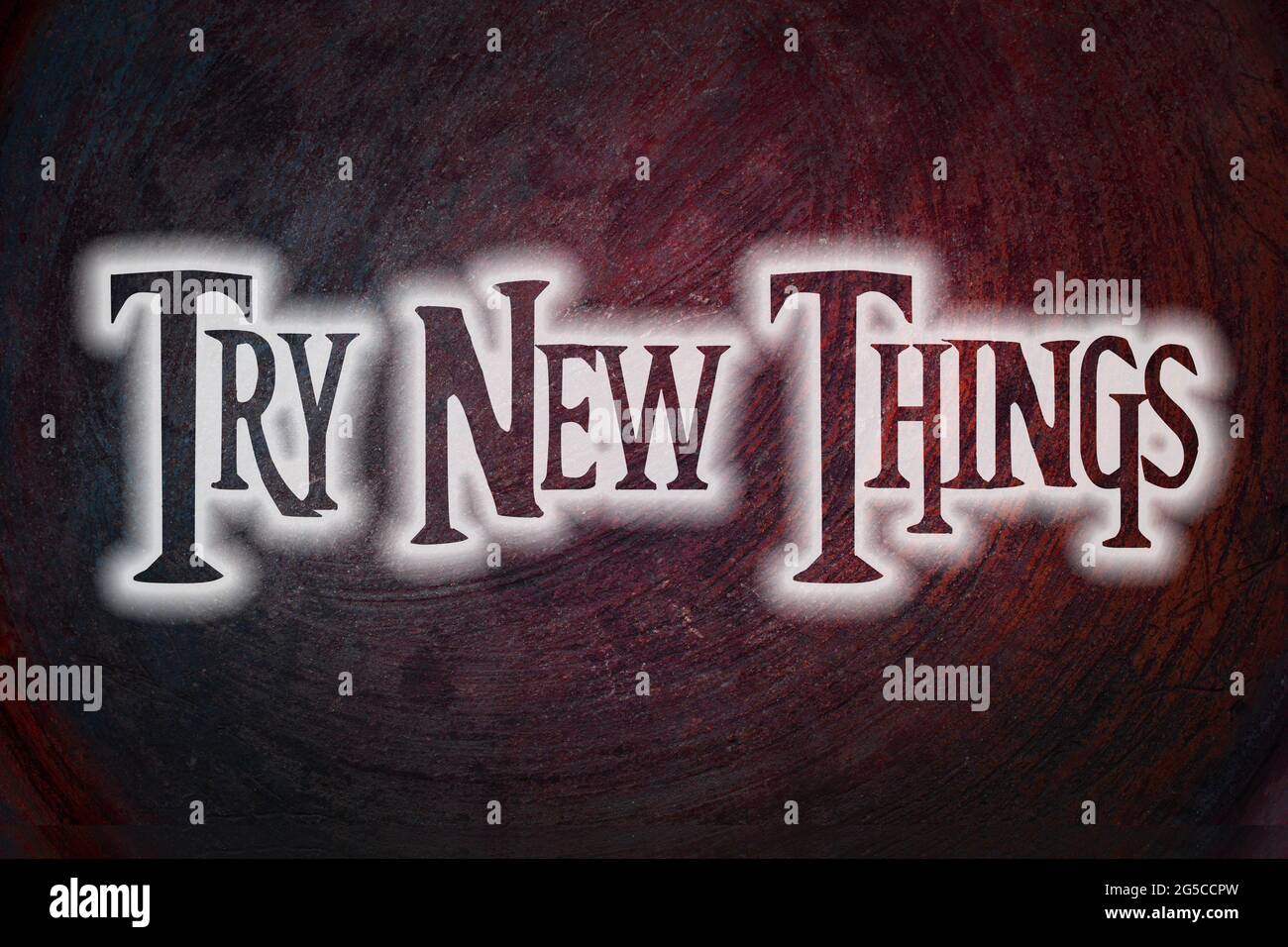 Try New Things Concept text on background Stock Photo
