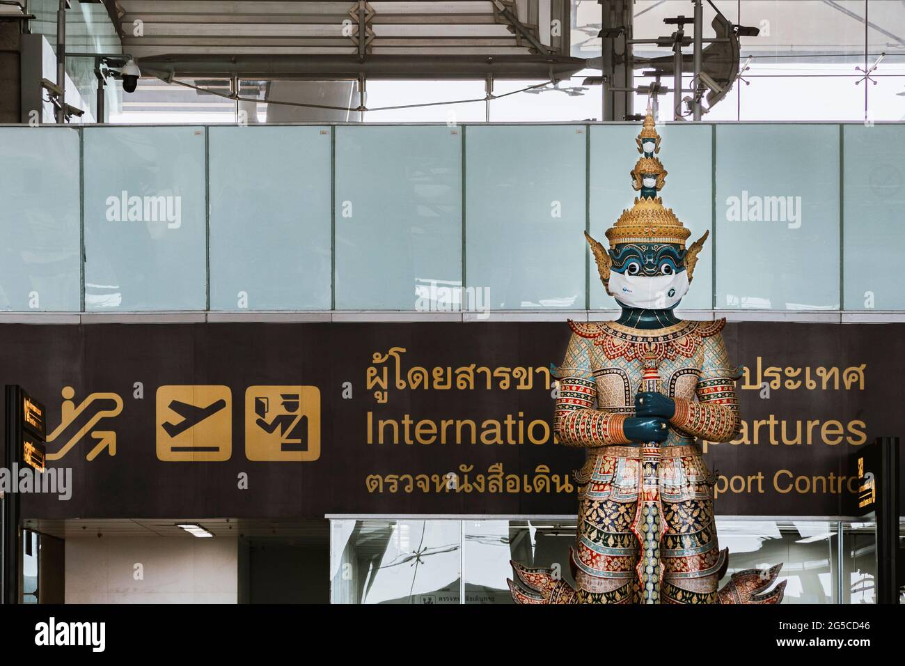 Bangkok, Thailand June 29, 2021 thai traditional giant statue at