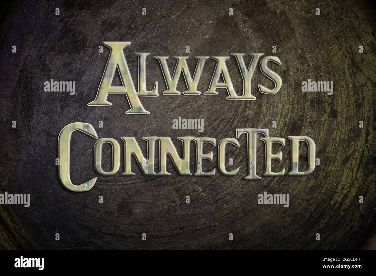 Always Connected Concept text on background Stock Photo