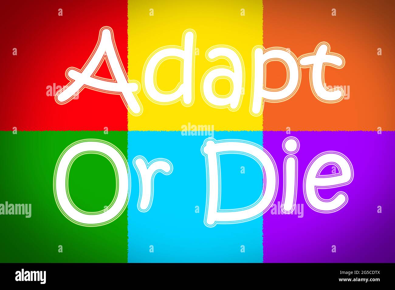 Adapt Or Die Concept text on background Stock Photo - Alamy