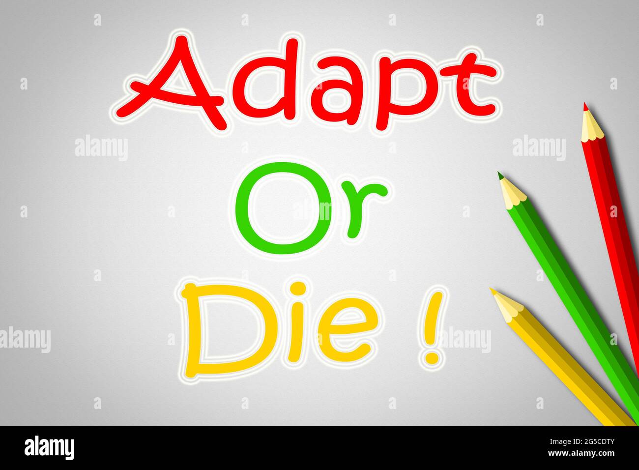 Adapt Or Die Concept text on background Stock Photo - Alamy