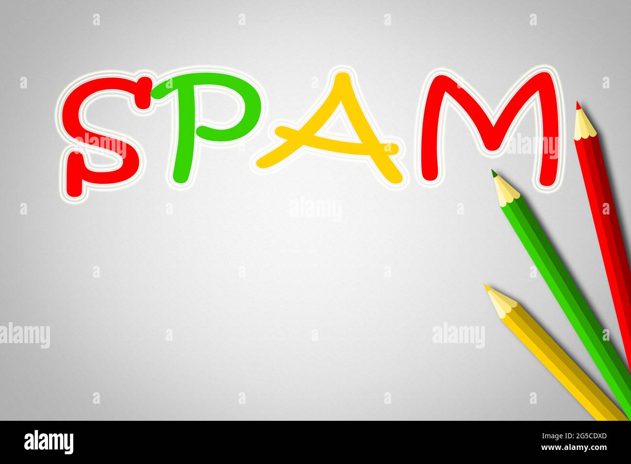 Spam Concept text on background Stock Photo